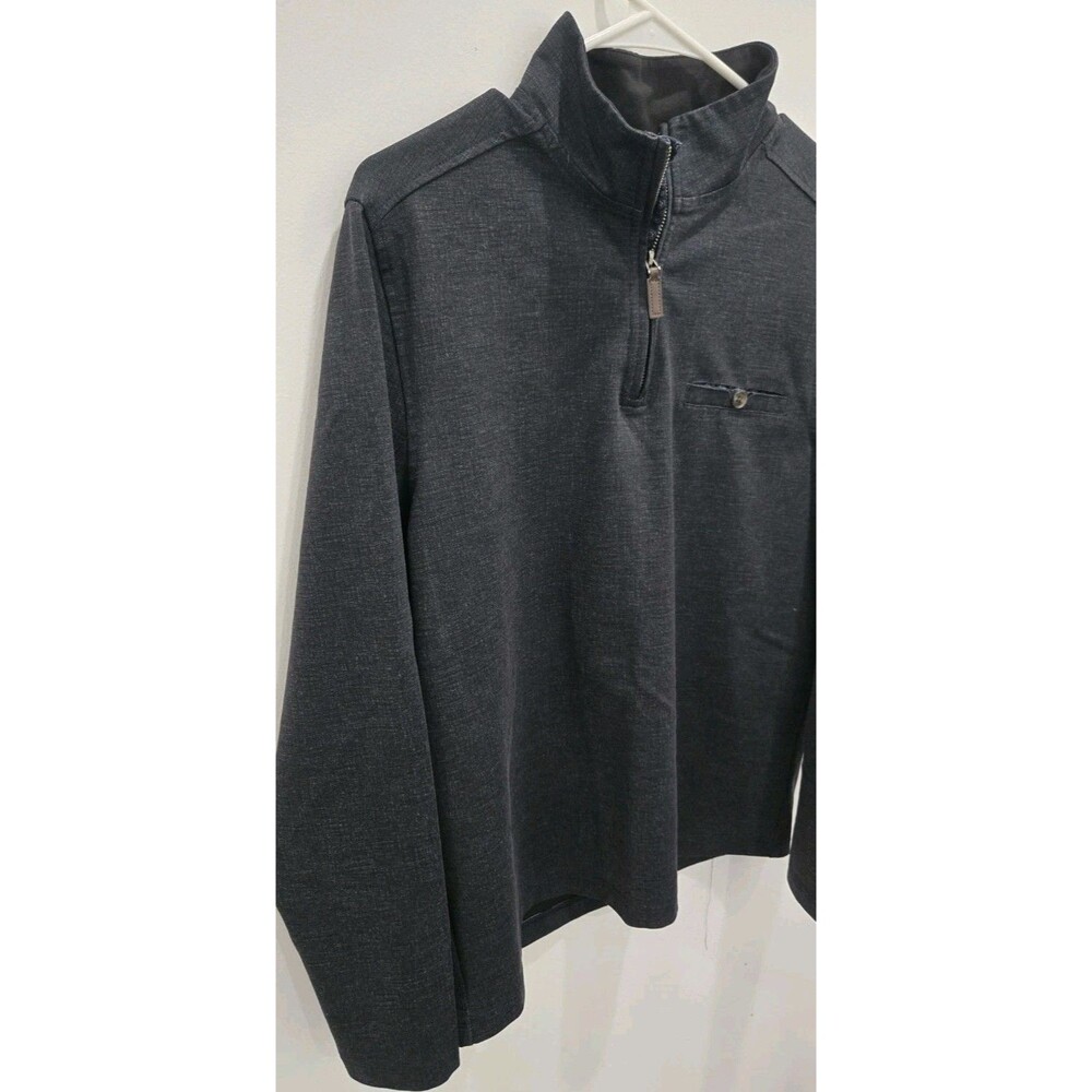 Age Of Wisdom - 1/4 Zip Perform Pullover Shirt - Mens Sz M Charcoal Blue - Golf
